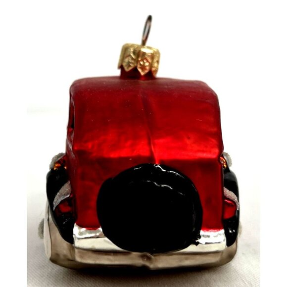 Christopher Radko Christmas Ornament 1998 Red Holiday Tour Car Glass 4" - Picture 6 of 9